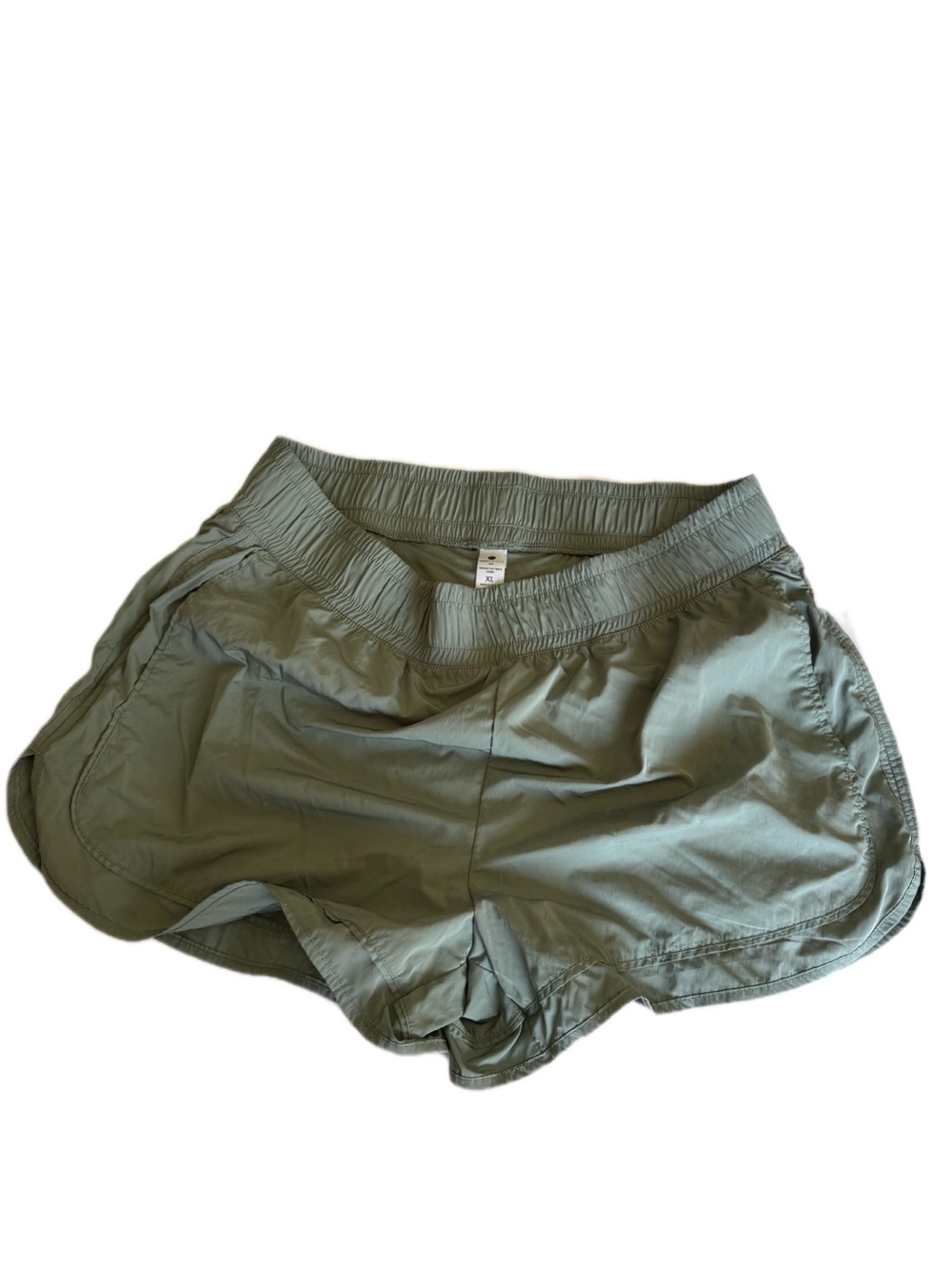 Yogalicious Olive Athletic Shorts with Elastic Waistband